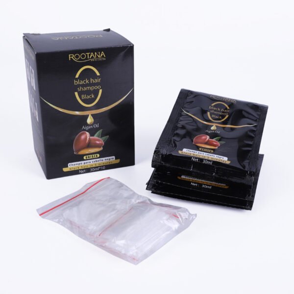 Rootana Black Hair Shampoo Cross-Border Hair Dye Foreign Trade Hair Dye Export Hair Dye Wash Black Shampoo